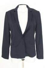 Blazer de Alfaiataria Feminino Azul Marinho TNG