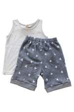 kit infantil green regata e shorts estampado 
