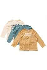 kit 3 camisetas infantis manga longa com estampas