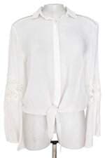 camisa Achados da Paula feminino branco com renda