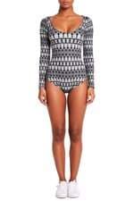 Maiô Manga Longa Estampa Étnica Cia Marítima 