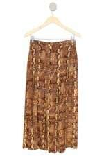 Calça Pantacourt Estampa Animal Print Zara 