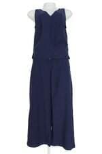 Conjunto Duas Peças Regata e Calça Pantalona em Viscose Azul Renner