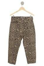 calça de sarja C&A feminina em animal print