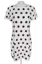 vestido Renner feminino em poás com babado e forro