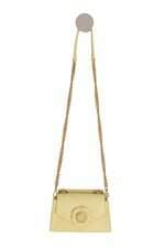 bolsa em pu transversal Renner amarela com aplique de flor