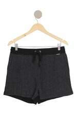 shorts feminino m.nacional preto com recortes