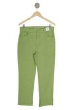 calça reta Renner feminina verde com fenda na barra