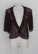 Casaco cori feminino marrom com Bordado