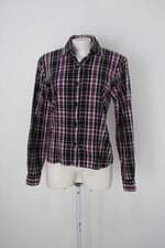 Camisa feminina roxa xadrez