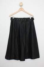 Saia midi canal 12 feminina preta