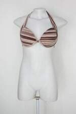 Top de biquíni feminino com animal print com Bojo