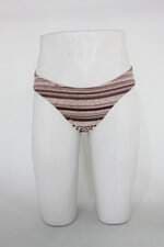 Calcinha de biquíni morena rosa feminina com animal print