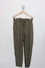 Calça de tecido lindex feminina verde com Franzido