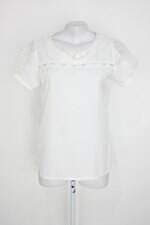 Blusa choodam feminina branca com Renda e Aplique