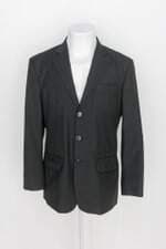 Paletó akkar masculino preto risca de giz