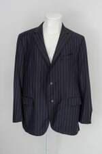 Blazer polo masculino azul com Ombreira e Forro