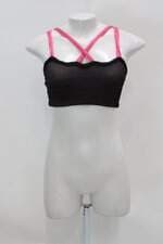 Top feminino preto e rosa com Tiras
