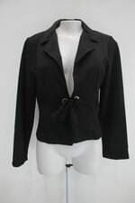 Blazer fino trato feminino preto