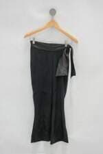 Calça de tecido classic feminina preta com Faixa na Cintura