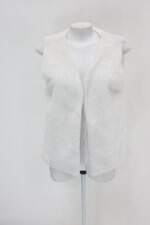Colete de pelúcia feminino branco