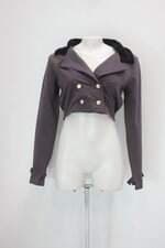 Blazer lunender feminino cinza com Recortes