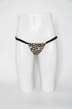 Calcinha de biquíni feminina animal print 