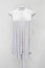 Colete pink & co. feminino branco listrado