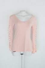 blusa de Malha k2b feminina rosa com Recortes