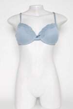 Sutiã marisa feminino azul com Bojo e Renda