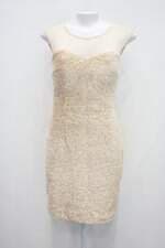 Vestido de Festa incy feminino dourado com Paetê e Forro