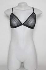 Sutiã true body feminino preto com Renda e Transparência