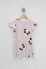 Vestido Infantil rosa com estampa e pom pom 