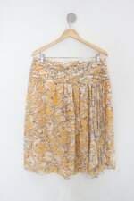 Saia carolina herrera feminina amarela estampada