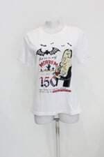 Camiseta azunare feminina branca estampada com Silk