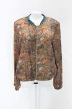 Jaqueta feminina verde floral