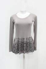Blusa de malha angel's planet feminina cinza com estampa