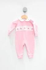 Macacão Infantil rosa com bordado