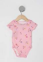 Body Infantil marisol play rosa estampado