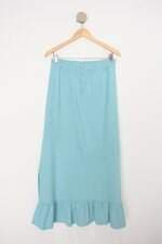 Saia midi feminina azul