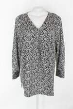 Blusa madison grey feminina estampada floral com Plissado
