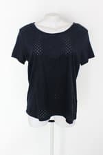 Blusa renner feminina azul com Corte à laser
