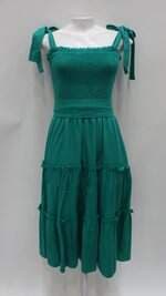 Vestido ct brand feminino verde com Franzido