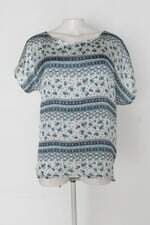Blusa c&a feminina branca estampada com Recortes