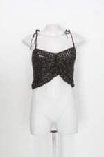 Top lala feminino preto e dourado