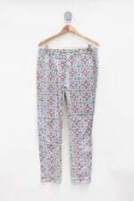 Calça de tecido open up feminina estampada