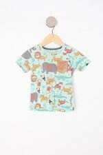 Camiseta Infantil c&a verde estampada