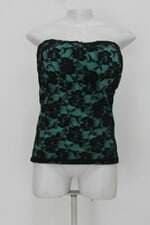 Cropped corset patricia foster preto com bojo