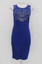 Vestido philosophy feminino azul com Hotfix