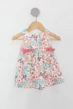 Vestido Infantil floral com Laço 